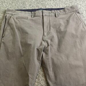 J Crew Stretch 484 Slim Pants Men 34x32 Gray Tech Performance Chino Travel